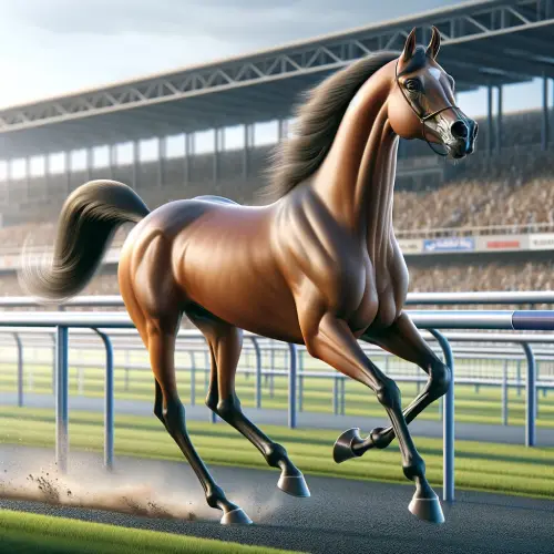 A thoroughbred Arabian galloping