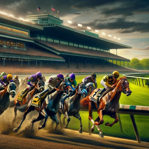 Belmont Stakes pictorial race